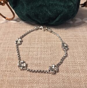 JAI by John Hardy Clover Bracelet Sterling Silver 7.5"